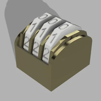 Bộ đếm số cơ học 3 chữ số tiện dụng in 3D