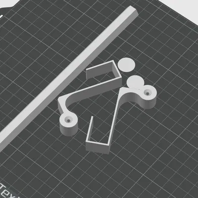 Thanh treo khăn gắn cánh tủ bếp tiện lợi - In 3D dễ dàng