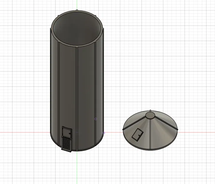 Mô hình 3D Silo chứa ngũ cốc trang trí sa bàn - Image 1