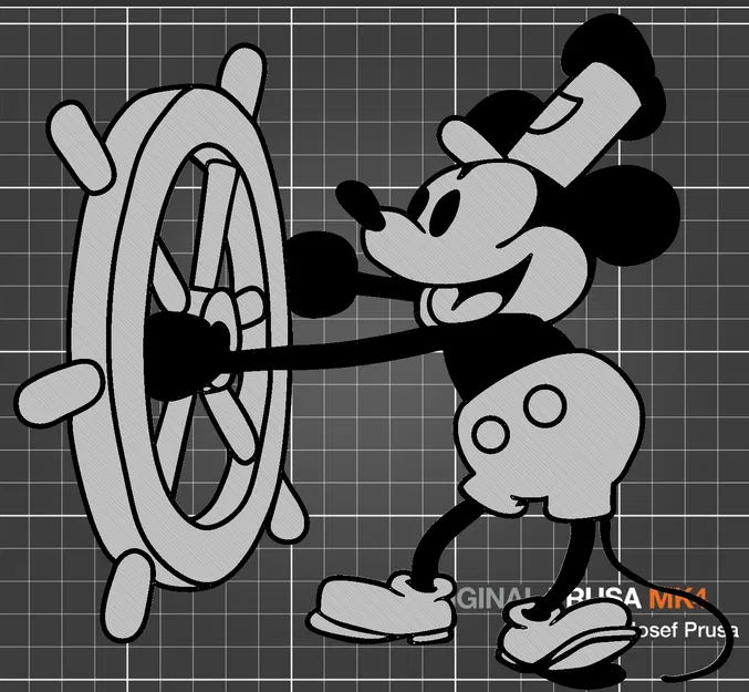 Mô hình treo tường Steamboat Willie Mickey Mouse trang trí đẹp - Image 1