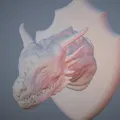Mô hình đầu rồng treo tường (Dragon Head Bust) trang trí siêu ngầu - Thumbnail 1