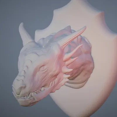 Mô hình đầu rồng treo tường (Dragon Head Bust) trang trí siêu ngầu