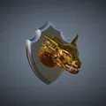 Mô hình đầu rồng treo tường (Dragon Head Bust) trang trí siêu ngầu - Thumbnail 4