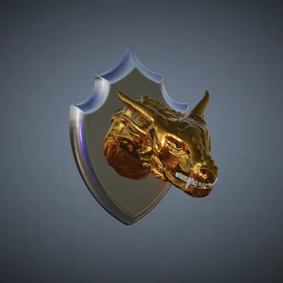 Mô hình đầu rồng treo tường (Dragon Head Bust) trang trí siêu ngầu