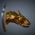 Mô hình đầu rồng treo tường (Dragon Head Bust) trang trí siêu ngầu - Thumbnail 5