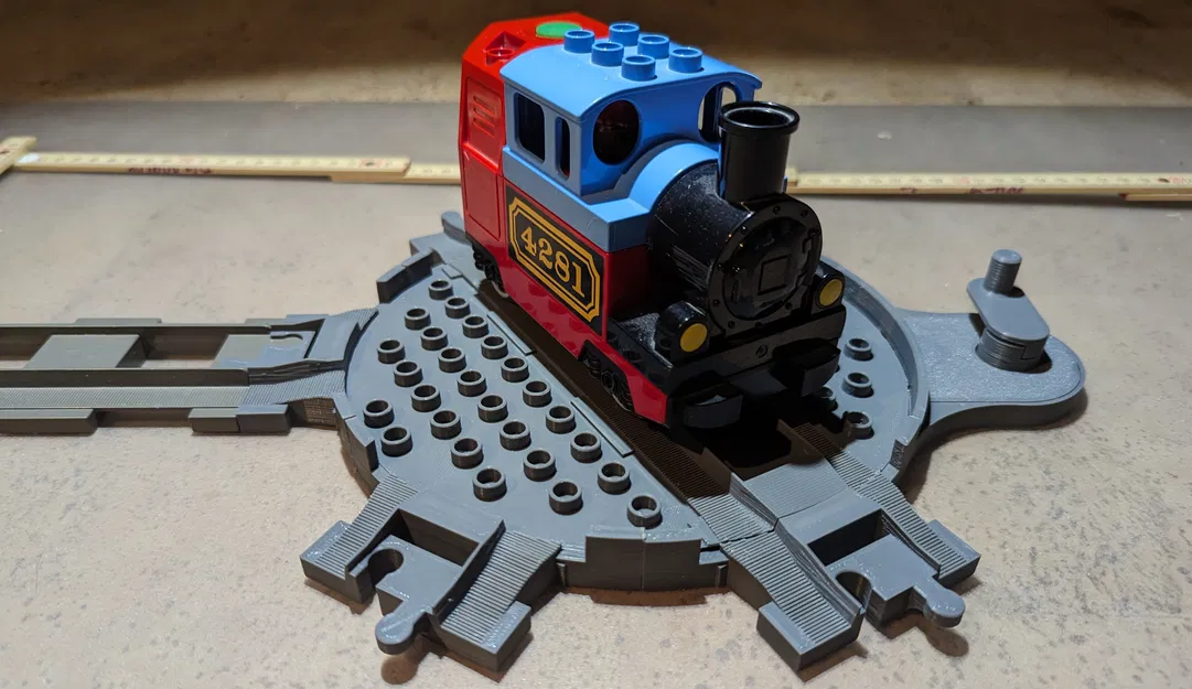 Bàn xoay cho tàu hỏa đồ chơi (Tương thích Lego Duplo) - Image 3