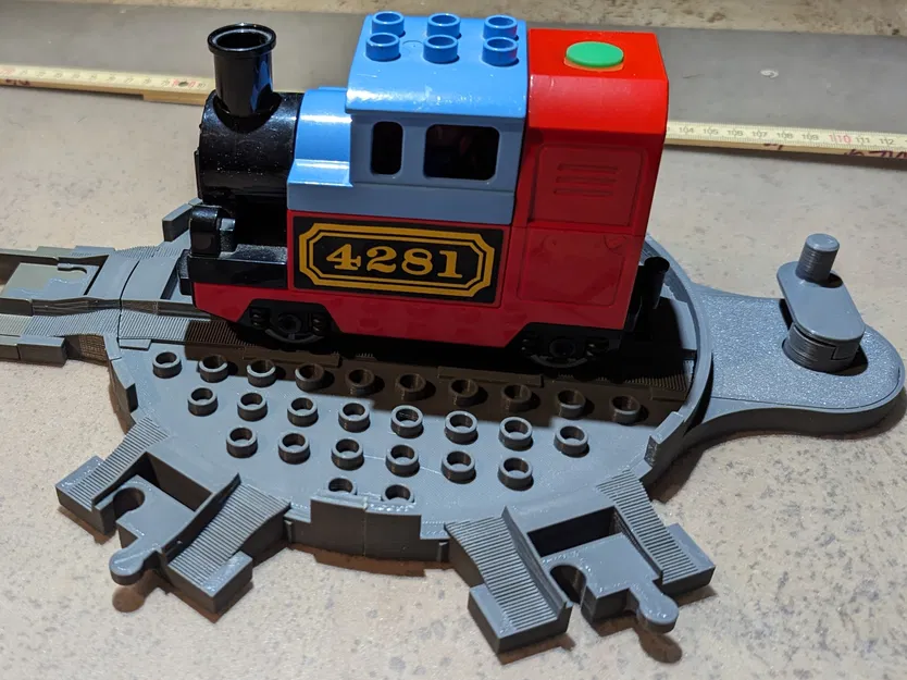 Bàn xoay cho tàu hỏa đồ chơi (Tương thích Lego Duplo) - Image 5