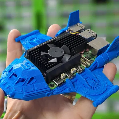 Vỏ Case Raspberry Pi 5 Hình Phi Thuyền