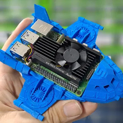Vỏ Case Raspberry Pi 5 Hình Phi Thuyền