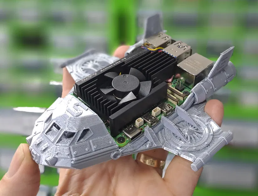 Vỏ Case Raspberry Pi 5 Hình Phi Thuyền - Image 5