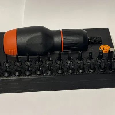 Giá đỡ tuốc nơ vít LTT Stubby và khay đựng 24 đầu bit (hỗ trợ Gridfinity)