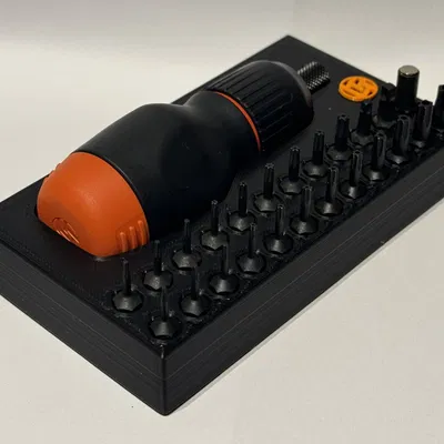 Giá đỡ tuốc nơ vít LTT Stubby và khay đựng 24 đầu bit (hỗ trợ Gridfinity)