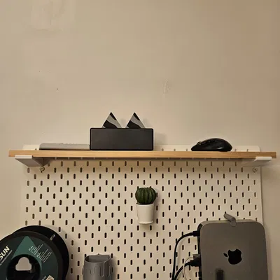 Pat treo kệ gỗ 1x4 cho bảng IKEA Skadis - Tự làm kệ treo tường