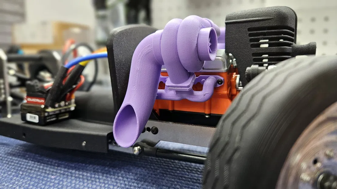 Bộ tăng áp kép Twin Turbo in 3D cho xe RC Everyday Rat Rod - Image 2