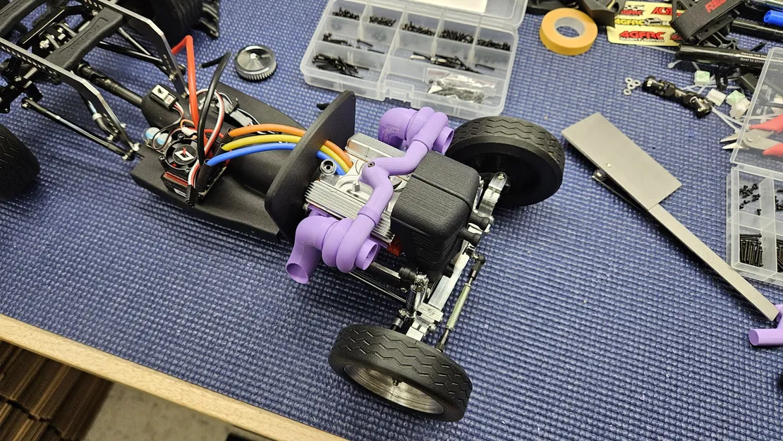 Bộ tăng áp kép Twin Turbo in 3D cho xe RC Everyday Rat Rod - Image 3