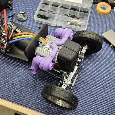 Bộ tăng áp kép Twin Turbo in 3D cho xe RC Everyday Rat Rod