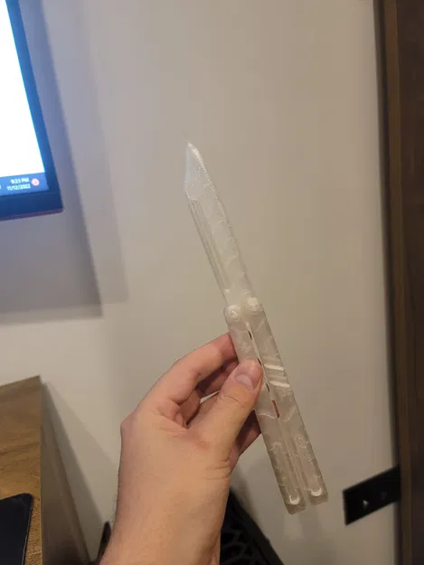 Mô hình dao bướm tập luyện (Butterfly knife for training) in 3D - Image 1