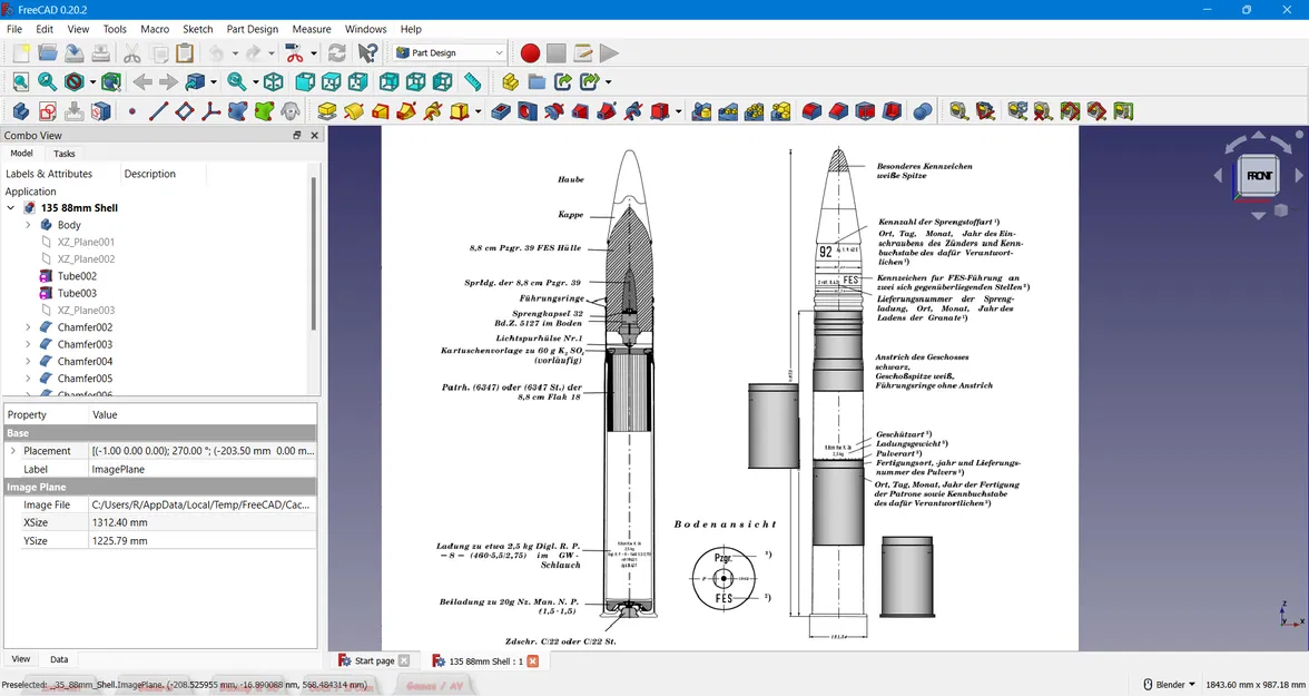 Mô hình vỏ đạn 88mm Kwk 36 HE cho xe tăng Tiger I - Image 3