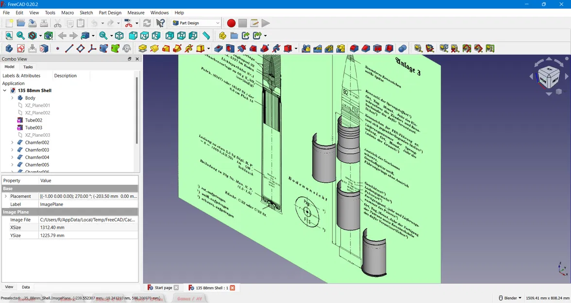 Mô hình vỏ đạn 88mm Kwk 36 HE cho xe tăng Tiger I - Image 4