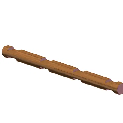 Mảnh Ghép Lincoln Log Cỡ Lớn (Quadruple Wide) - Mô hình in 3D