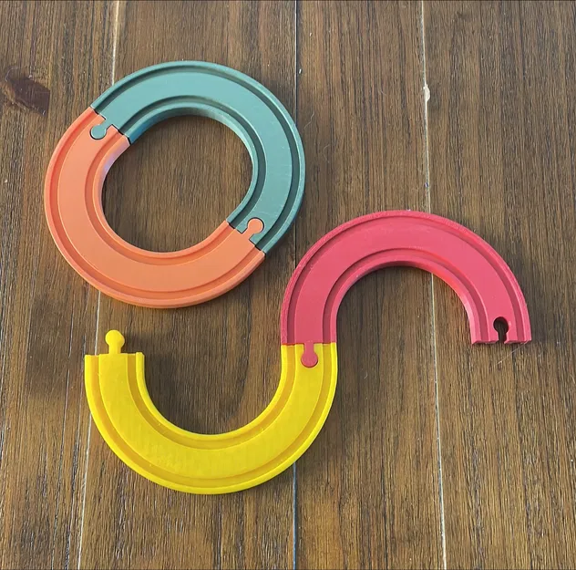 Khúc cua 180 độ cho đường ray xe lửa gỗ (Tương thích Brio) - Image 2