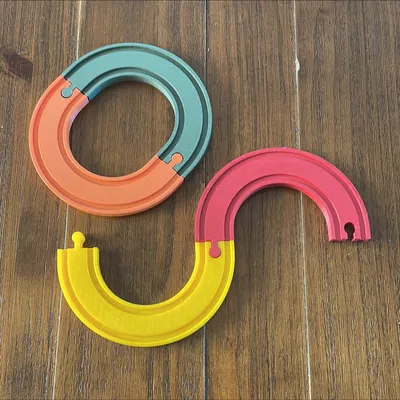 Khúc cua 180 độ cho đường ray xe lửa gỗ (Tương thích Brio)