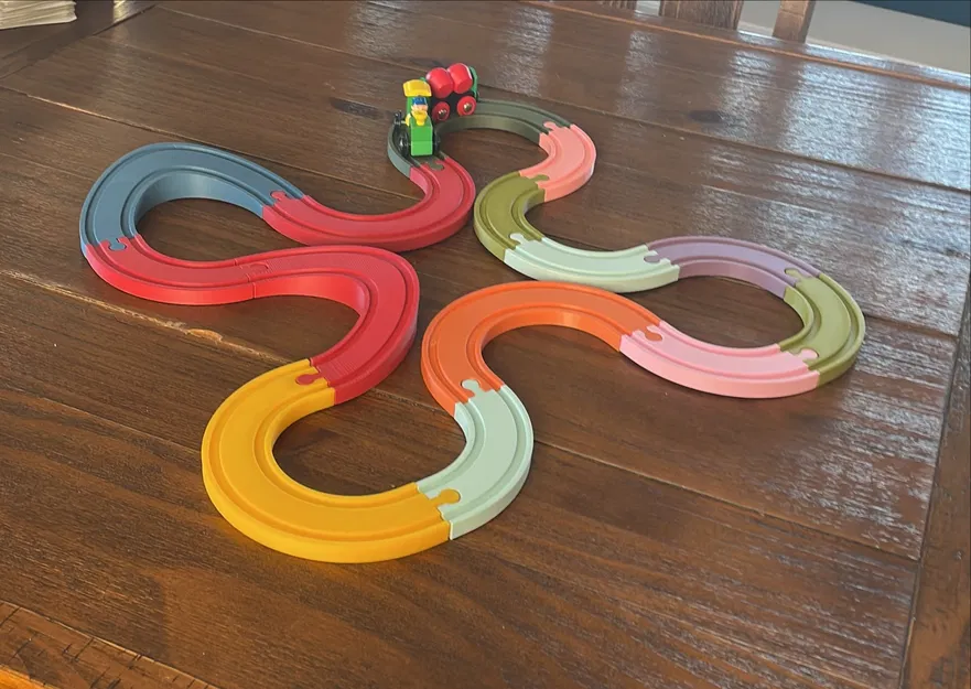 Khúc cua 180 độ cho đường ray xe lửa gỗ (Tương thích Brio) - Image 4