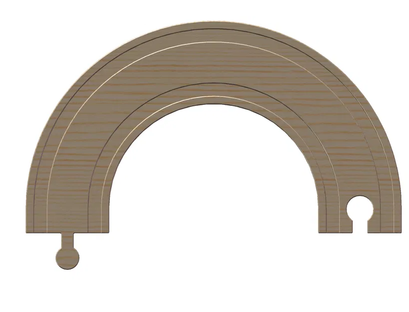 Khúc cua 180 độ cho đường ray xe lửa gỗ (Tương thích Brio) - Image 6