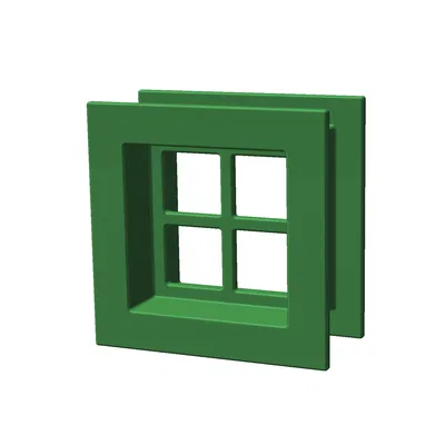 Mô hình cửa sổ vuông Lincoln Log cổ điển - Tệp in 3D