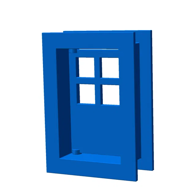 Mô hình Cửa gỗ Lincoln Log Cổ điển - Có thể in 3D - Image 1