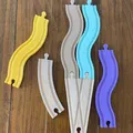 Đường ray tàu hỏa gỗ cong tương thích Brio (Brio Compatible) - Thumbnail 2