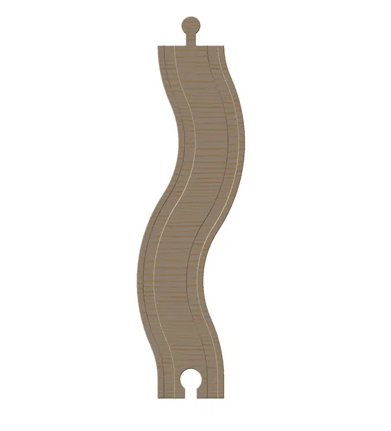 Đường ray tàu hỏa gỗ cong tương thích Brio (Brio Compatible) - Image 4