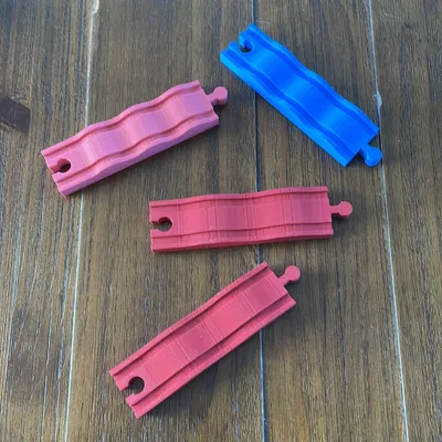 Đường ray xe lửa gỗ Bumpy Track V3 tương thích Brio