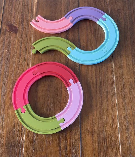 Đường ray xe lửa gỗ 90 độ tương thích Brio (Brio Compatible) - Image 2