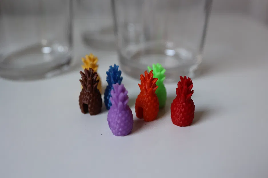 Bộ đánh dấu ly hình quả thơm cho tiệc tùng - Image 2