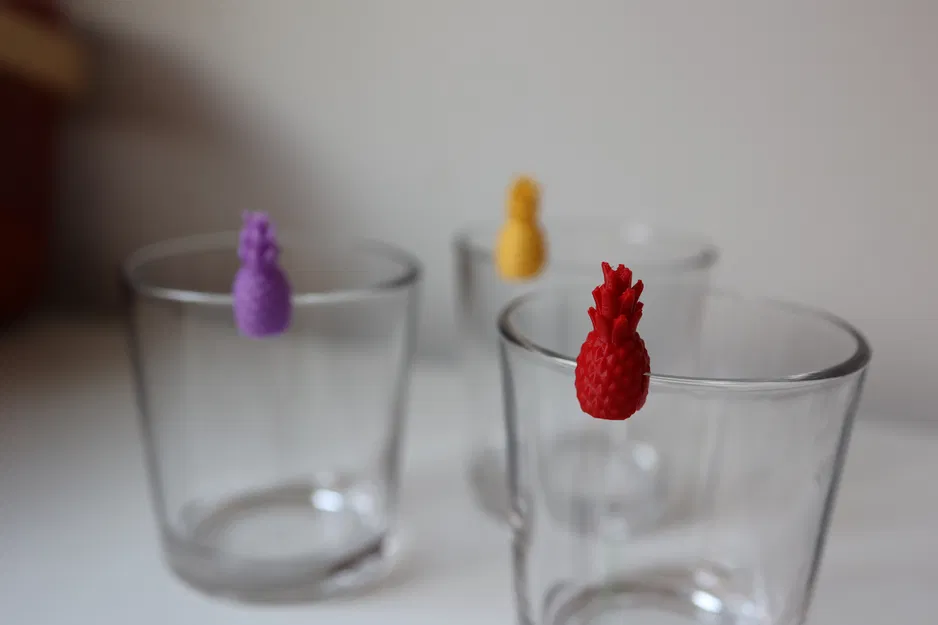 Bộ đánh dấu ly hình quả thơm cho tiệc tùng - Image 3