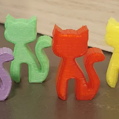 Đánh dấu ly hình mèo siêu cute cho bữa tiệc (Cat meeple glass marker)