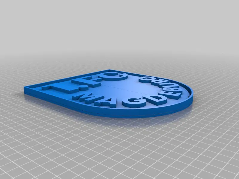 Mô hình 3D logo câu lạc bộ bóng đá 1. FC Magdeburg độc đáo - Image 1