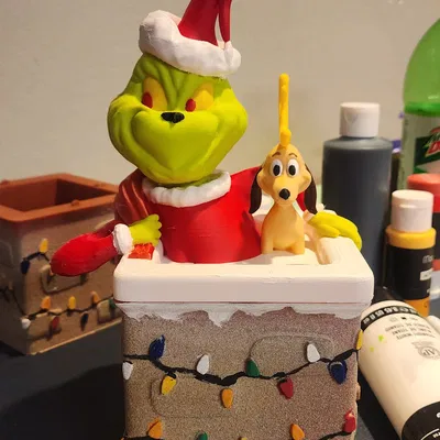 Mô hình trang trí Grinch và chú chó Max in 3D cực đẹp cho Giáng sinh