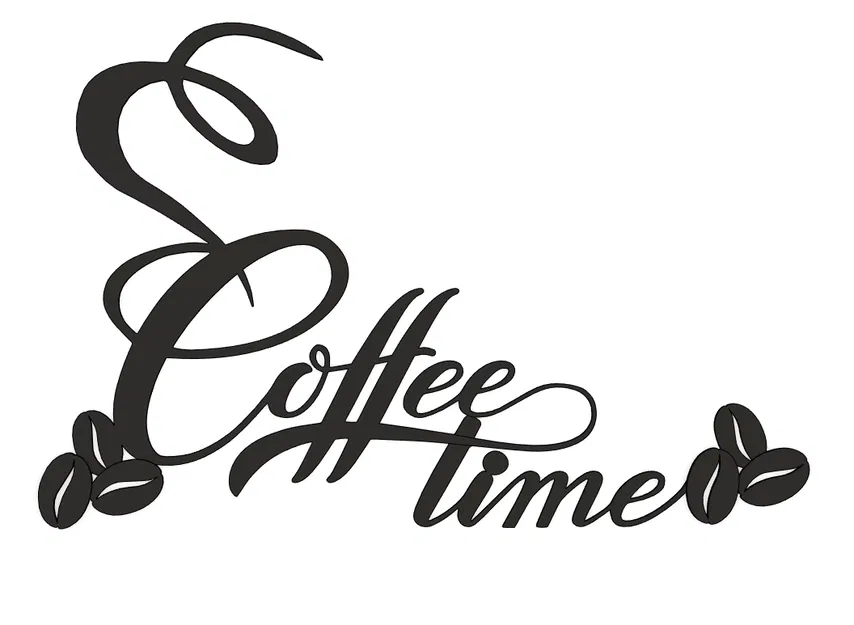 Mô hình trang trí chữ Coffee Time độc đáo in 3D - Image 1