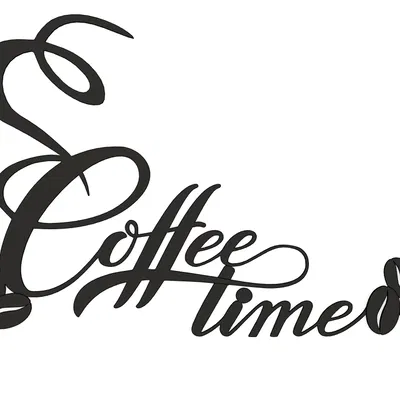 Mô hình trang trí chữ Coffee Time độc đáo in 3D