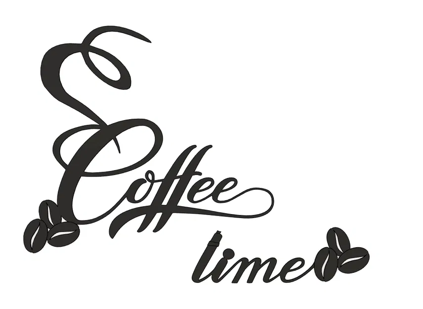 Mô hình trang trí chữ Coffee Time độc đáo in 3D - Image 2
