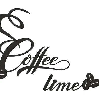 Mô hình trang trí chữ Coffee Time độc đáo in 3D