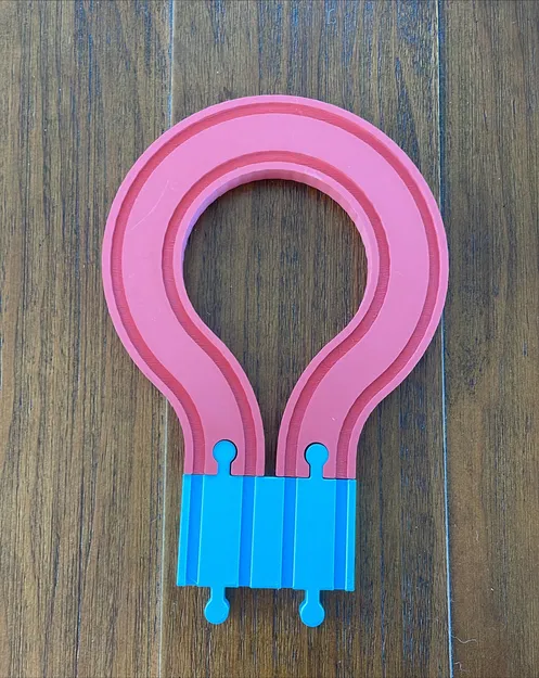 Đường ray tàu hỏa gỗ Brio U-turn đôi in 3D - Image 2