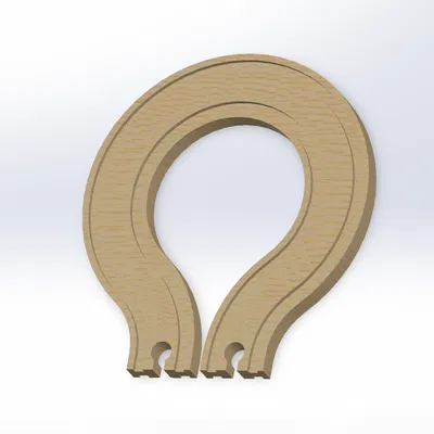 Đường ray tàu hỏa gỗ Brio U-turn đôi in 3D