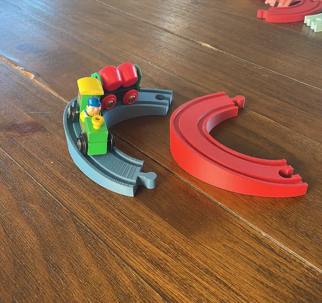 Khúc Cua Nghiêng 180 Độ - Đường Ray Tàu Hỏa Bằng Gỗ Tương Thích Brio - Image 1