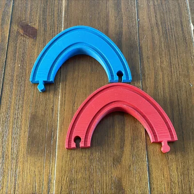 Khúc Cua Nghiêng 180 Độ - Đường Ray Tàu Hỏa Bằng Gỗ Tương Thích Brio