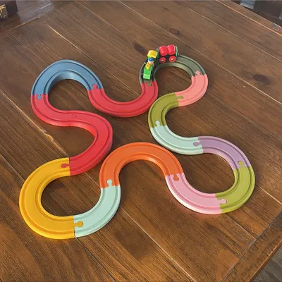 Khúc Cua Nghiêng 180 Độ - Đường Ray Tàu Hỏa Bằng Gỗ Tương Thích Brio