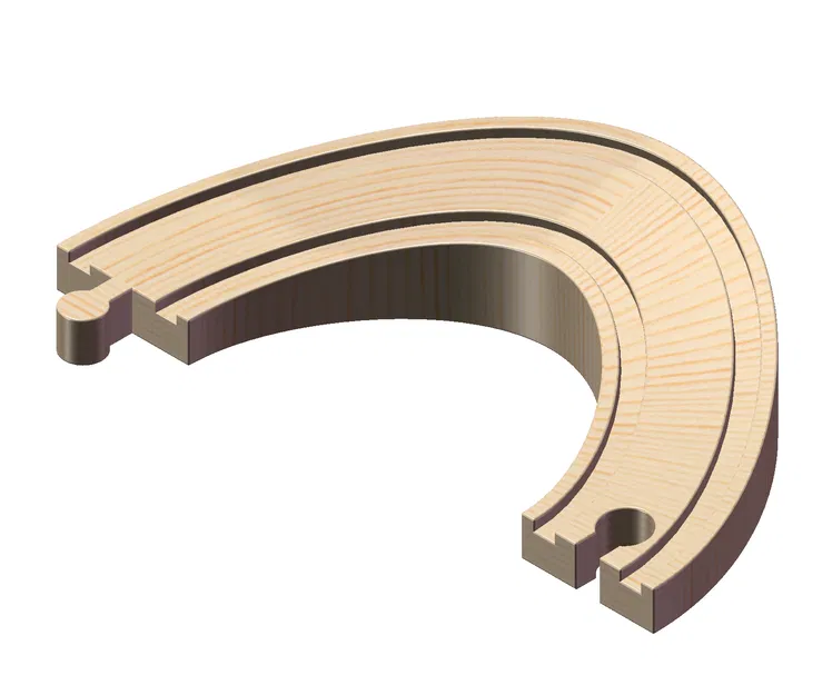 Khúc Cua Nghiêng 180 Độ - Đường Ray Tàu Hỏa Bằng Gỗ Tương Thích Brio - Image 5