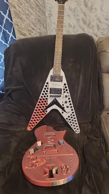 Đàn Guitar điện Flying V in 3D - Image 1